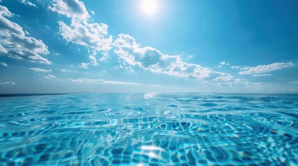Obraz premium Swimming pool blue sky cloud sunlight