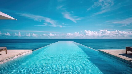 Swimming pool blue sky cloud resort