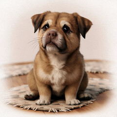 Obraz premium Golden retriever dog running on beautiful beach pictures