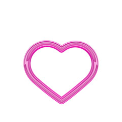 Heart pink cute paper stiker 