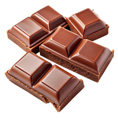 Obraz premium Chocolate isolated in transparent background