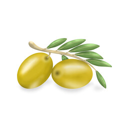 green olives with leaves