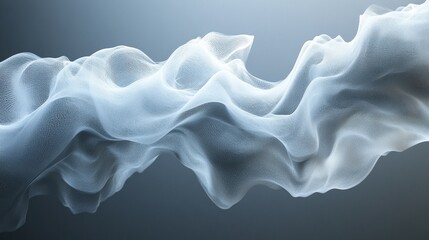 Obraz premium Smoke forming abstract waves, organic shapes, mysterious and elegant