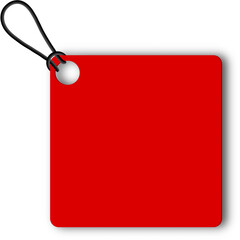 red price tag isolated