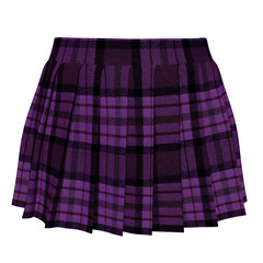 3D rendered illustration of a tartan mini skirt isolated on a transparent background