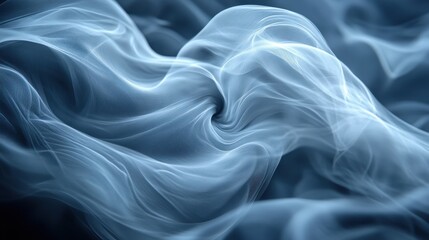 Fototapeta premium Smoke in abstract spiral forms, organic shapes, mysterious and captivating
