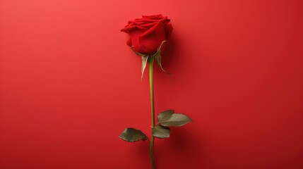 Fototapeta premium Elegant and Minimalistic Rose Background with Ample Copy Space.Valentine's Day, Weddings, Anniversaries, and Romantic Events.Greeting Cards, Invitations, Social Media, and Marketing Materials. love
