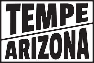 Tempe Arizona Modern Vector