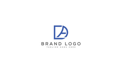 letter DA logo design vector template design for brand.