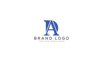 letter DA logo design vector template design for brand.