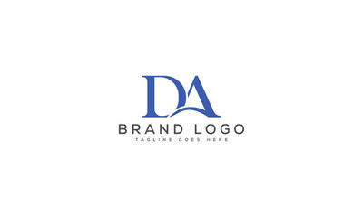 letter DA logo design vector template design for brand.