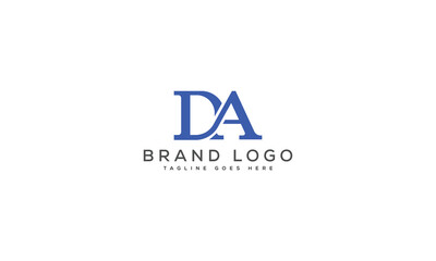 letter DA logo design vector template design for brand.