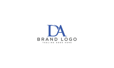 letter DA logo design vector template design for brand.