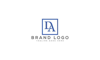 letter DA logo design vector template design for brand.