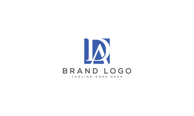 letter DA logo design vector template design for brand.