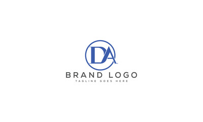 letter DA logo design vector template design for brand.