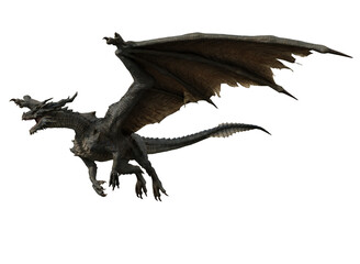 3D rendered illustration of a majestic dragon isolated on transparent background © HWWO Stock