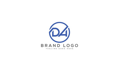 letter DA logo design vector template design for brand.