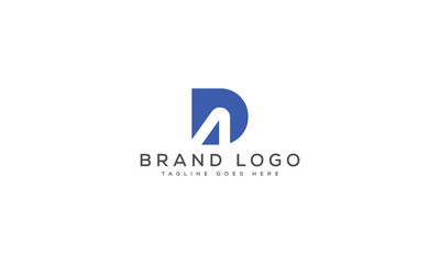 letter DA logo design vector template design for brand.