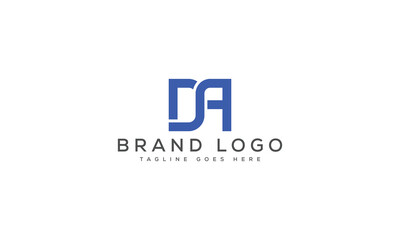 letter DA logo design vector template design for brand.