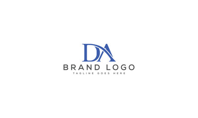 letter DA logo design vector template design for brand.