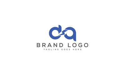 letter DA logo design vector template design for brand.