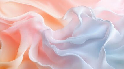 Obraz premium Fluid shapes in pastel colors forming an abstract background, organic shapes, soothing and delicate