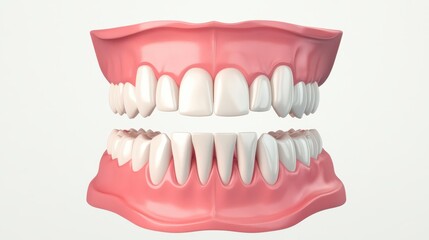Obraz premium Detailed anatomy of teeth and gums