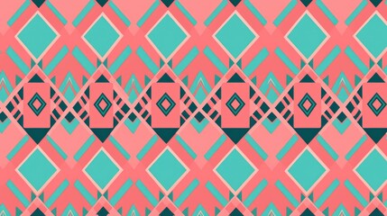 Abstract Coral Reef Pattern: Vibrant Underwater Ecosystem