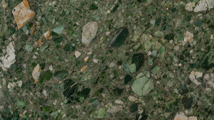 Obraz premium green granite, showcasing its rich color variations and mineral inclusions