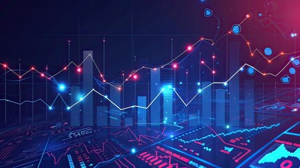 Business finance and investment, Analyze economic growth charts for informed business finance decisions and financial decision-making. Stock Market report, Strategy, Data Collection, Forecasting 