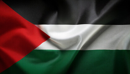 Palestine flag background with flag fluttering texture