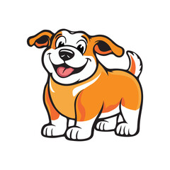 Dog vector art silhouette style illustration