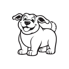 Dog vector art silhouette style illustration