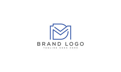 letter DM logo design vector template design for brand.