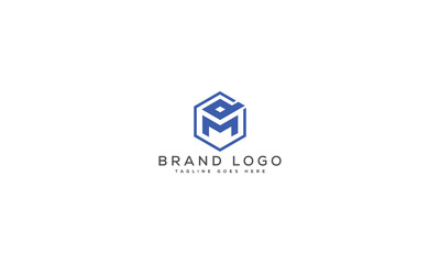 letter DM logo design vector template design for brand.