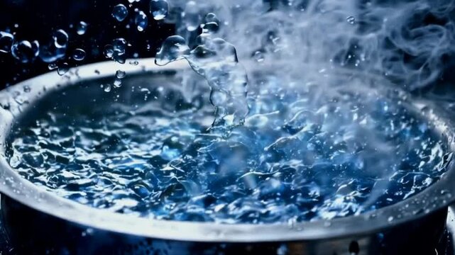 boiling water in a pot

