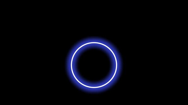 Neon animation with three circular shapes with red, green and blue colors and quick flashing effects as well as black backgrounds 