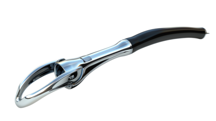 High-quality close-up image of a modern dental extraction forceps tool, used in dentistry for tooth removal procedures.