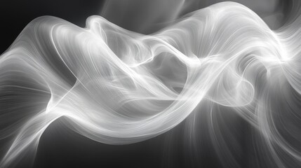 Fototapeta premium Smoke in abstract spiral forms, organic shapes, mysterious and captivating