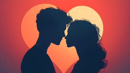 Vector style image on the theme of love, tenderness, loyalty and true beauty