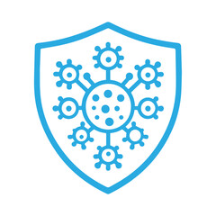  Virus protection icon flat design