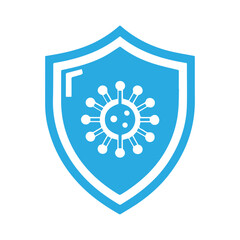  Virus protection icon flat design