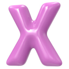 X Font 3D Render