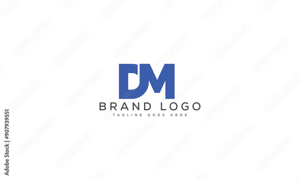 Wall mural letter dm logo design vector template design for brand.