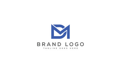 Naklejka premium letter DM logo design vector template design for brand.