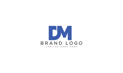 letter DM logo design vector template design for brand.