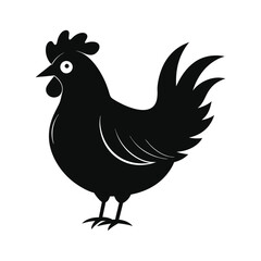 Download A chicken silhouette illustration Vector File.