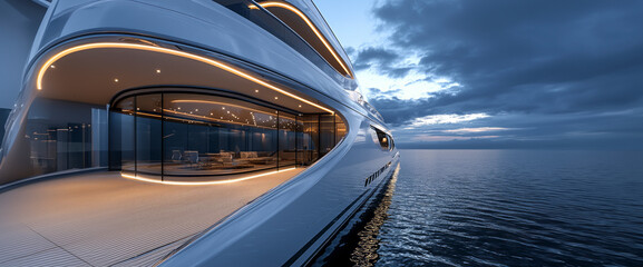 Breathtaking Contemporary Superyacht Exterior: An Opulent Modern Marvel