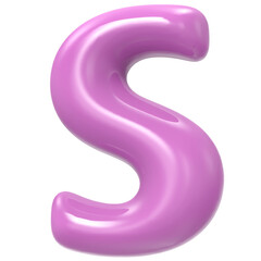 S Font 3D Render